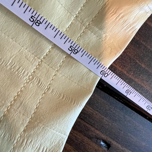 Good American women’s key lime, yellow faux leather overalls, size 15, straight - Picture 13 of 16